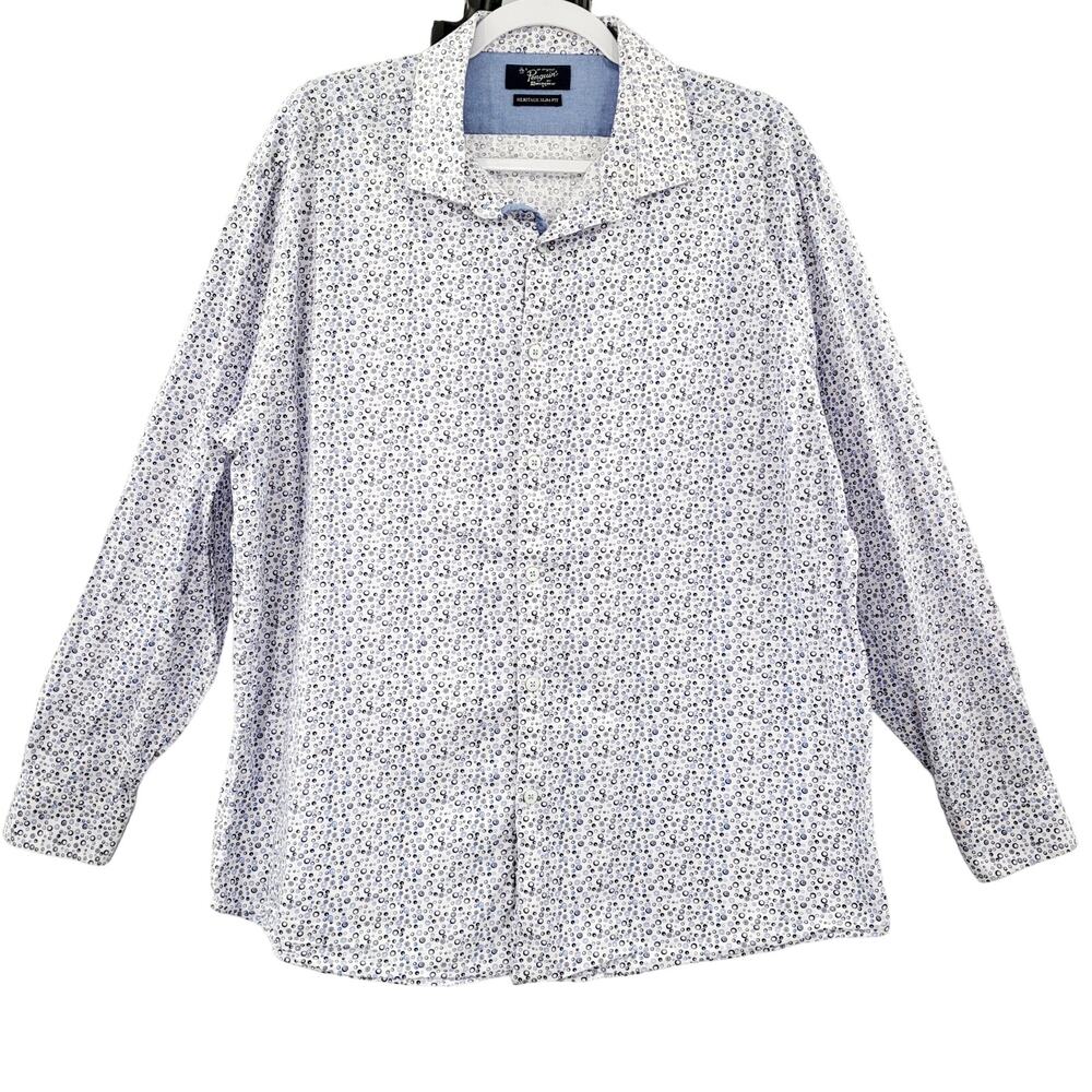Penguin by Munsingwear Heritage Slim Fit Button Up Shirt Men’s Size 17.5 34/35